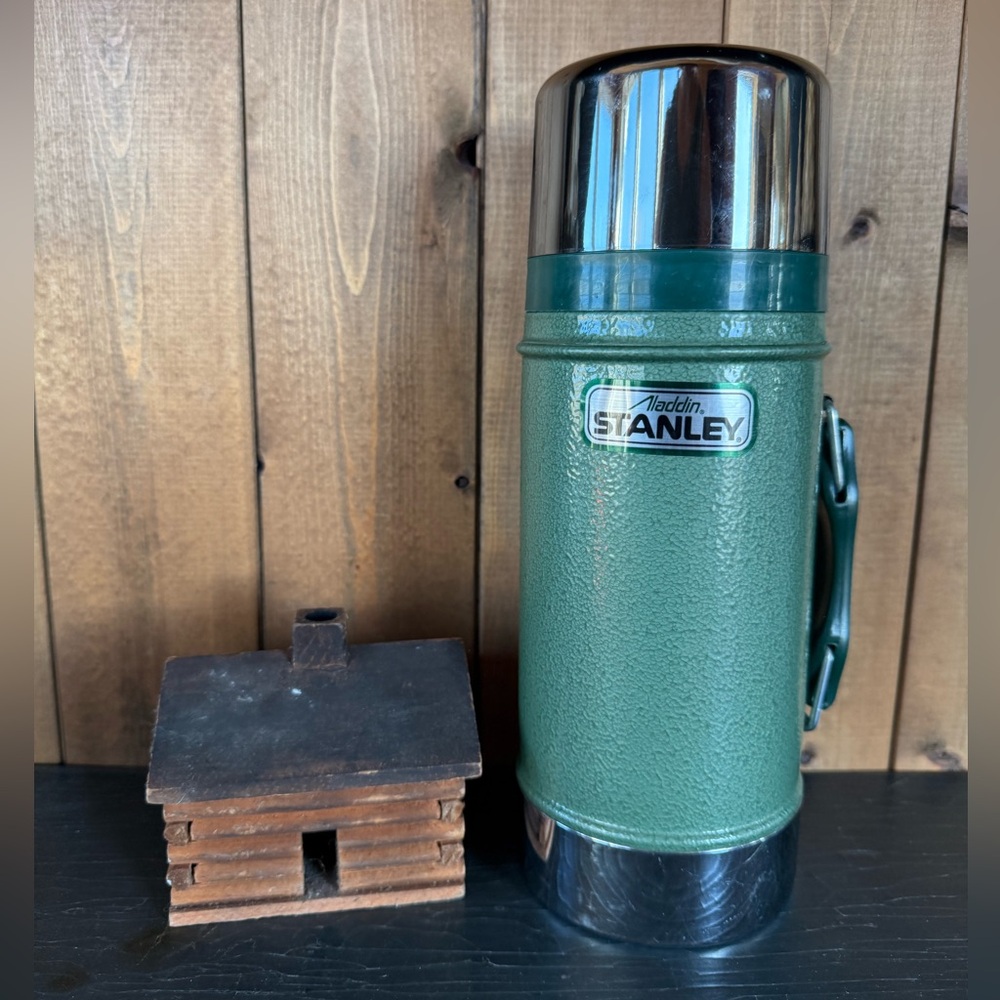 Stanley VINTAGE Aladdin Steel 24oz Insulated Thermos Green